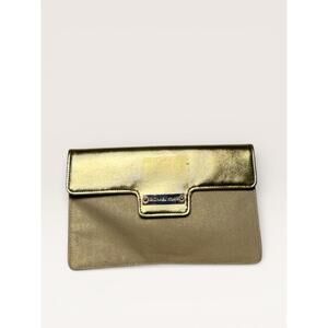 Michael Kors Gold Metallic Clutch Envelope Purse